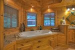 Master bathroom with Jetted Tub